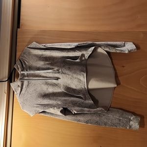 Gymshark cutout cropped hoodie. Grey, size large. Worn once, in great condition.